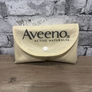 EUC Aveeno Travel Compact Canvas Tote Bag Collapsible Shopping Bag